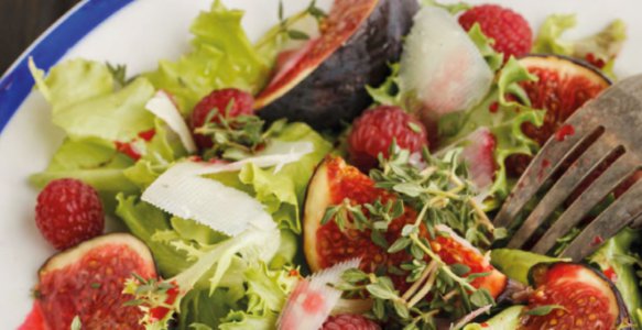 Je ziet een salade